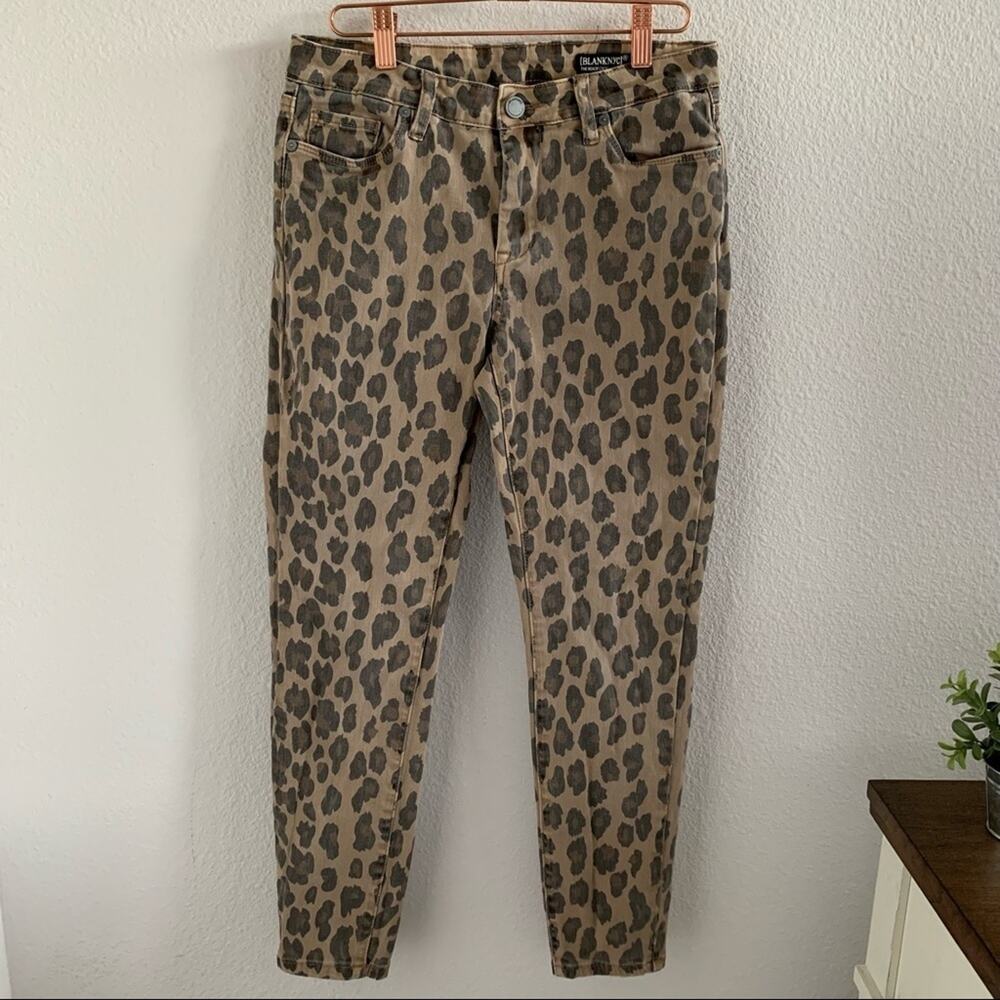 Blank NYC The Reade Crop Catwalk Cropped Denim Animal Print 28